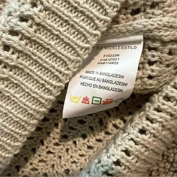 COPY - RDI NEW Womens Open Stitch Pullover Sweater Ribbed Trim Boatneck Size XL - Picture 7 of 11